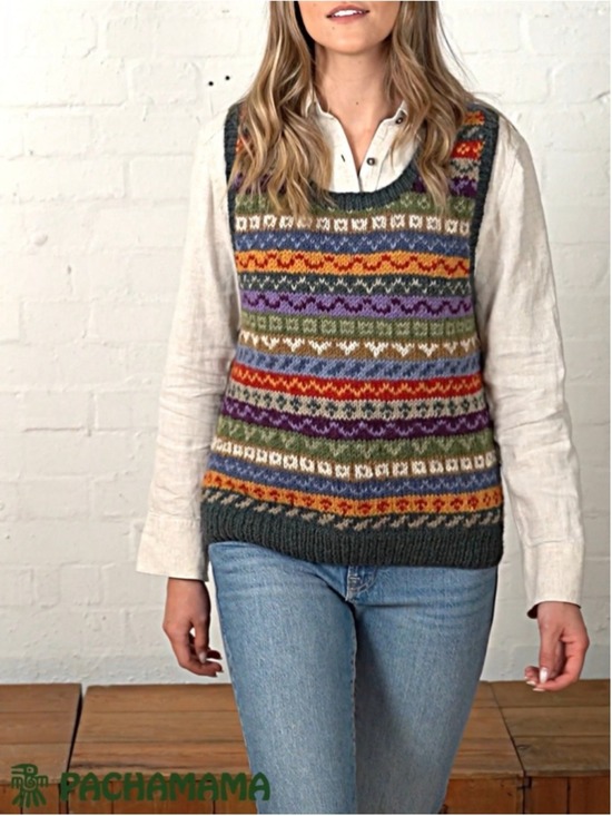 Handmade Jackets & Blazers - Handmade Pachamama Fair Isle Wool Vest
